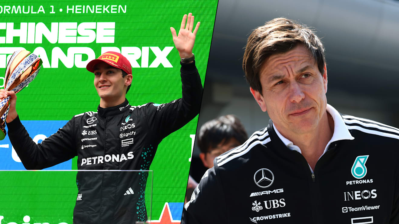 Wolff hails Russell as one of 'absolute top three' drivers in F1 after '10 out of 10' performance in China